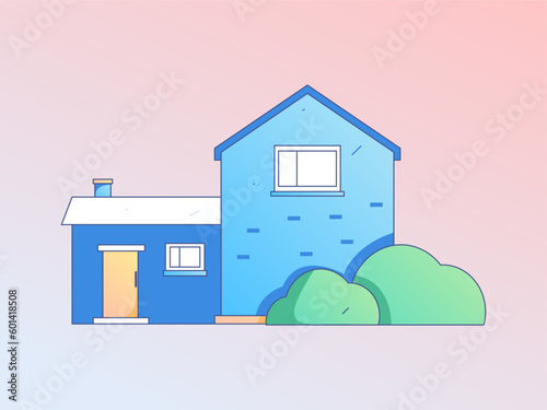 House building vector concept operation hand drawn illustration
