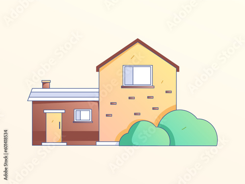 House building vector concept operation hand drawn illustration
