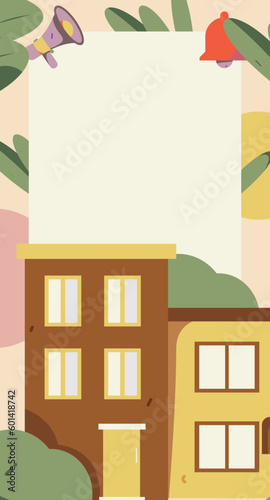 House building vector concept operation hand drawn illustration
