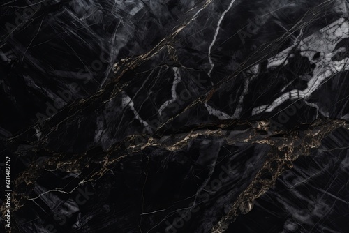 black marble texture for background from generative ai