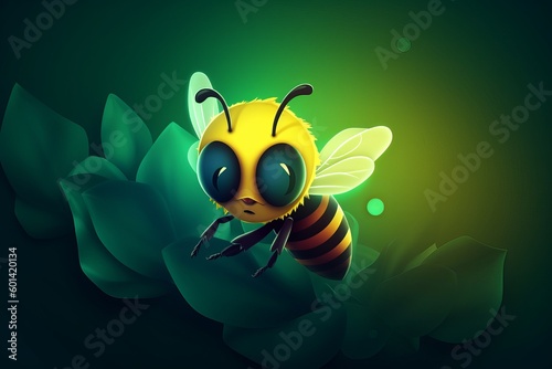 little bee cartoon from generative ai