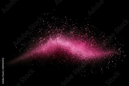 pink sparkles on black from generative ai