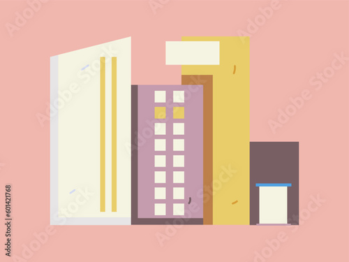 House building vector concept operation hand drawn illustration
