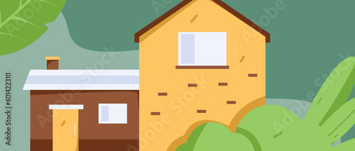 House building vector concept operation hand drawn illustration

