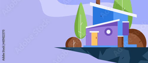 House building vector concept operation hand drawn illustration
