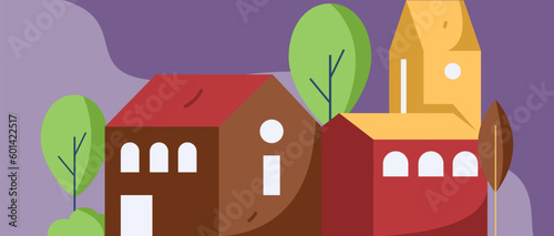 House building vector concept operation hand drawn illustration
