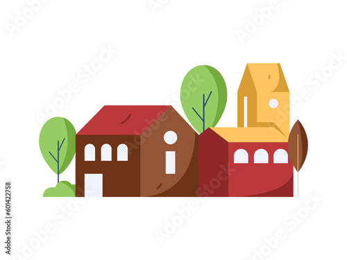 House building vector concept operation hand drawn illustration 