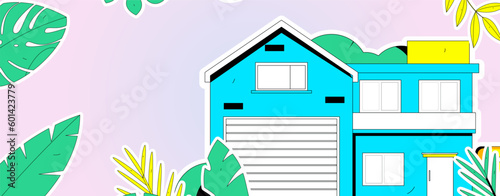 House building vector concept operation hand drawn illustration
