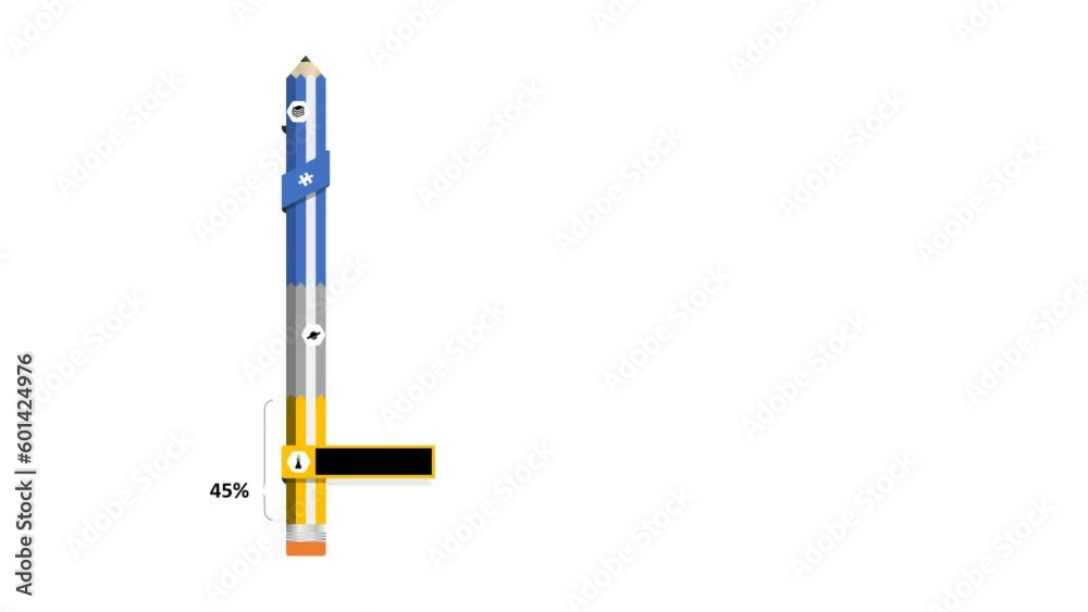 The pencil bar shows an animated input field The pencil bar shows an animated input field