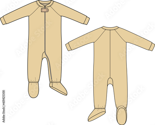 NEW BORN AND TODDLER WEAR ROMPER VECTOR ILLUSTRATION
