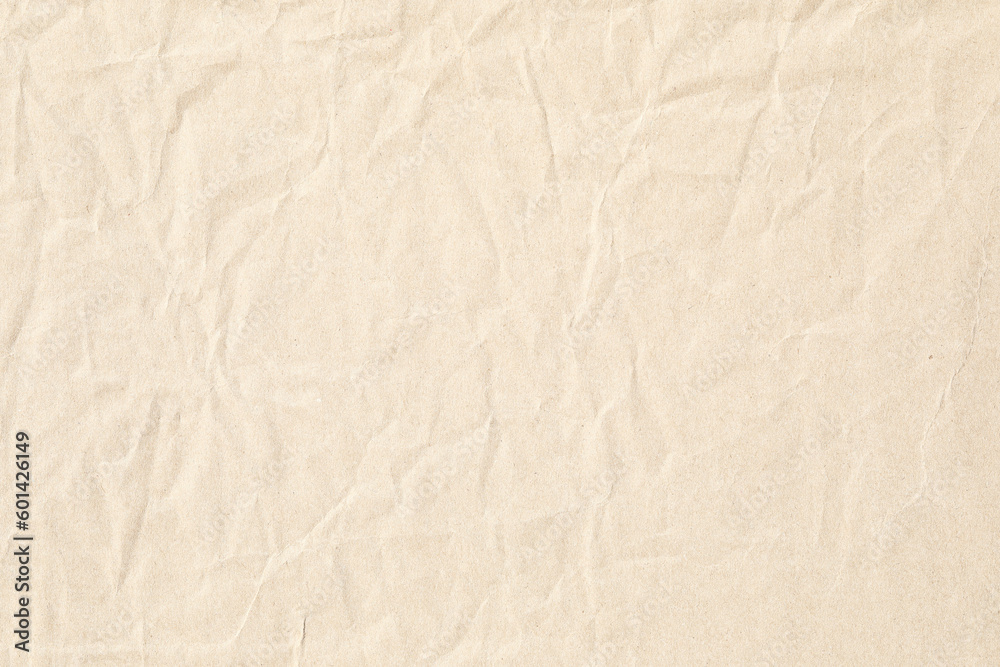 Vertical brown crumpled paper texture