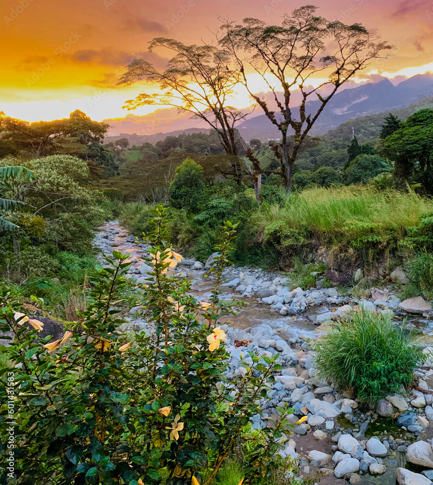 Obraz premium sunset in the mountains