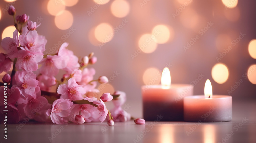 candlelight romantic moment with flowers candlelight romantic moment with flowers