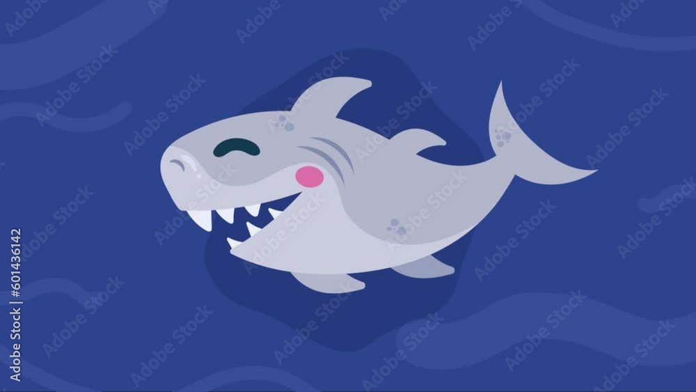 cute shark swiming sealife animation cute shark swiming sealife animation
