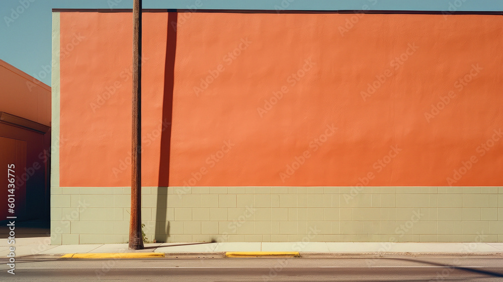Fototapeta premium minimalist photo of geometry in a small amount of colors and forms. Ai generative