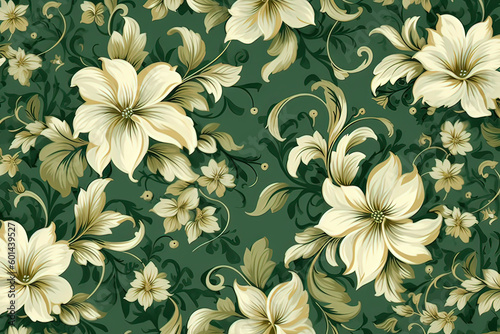 Retro patterned background. AI technology generated image