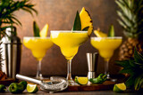Pineapple jalapeno margarita cocktail