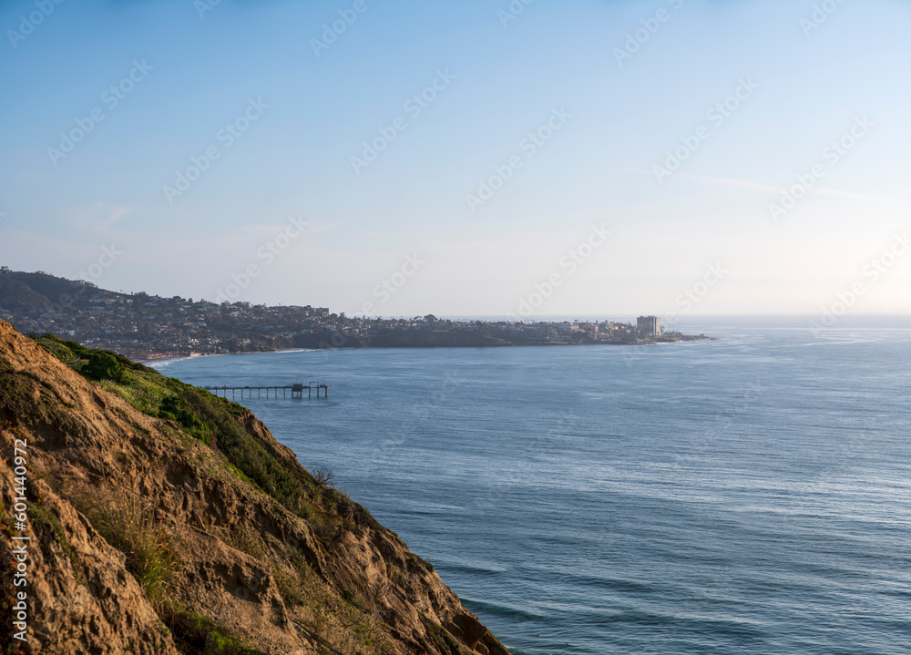 view Torrey Pines nach La Jolla mit Scripps Pier view Torrey Pines nach La Jolla mit Scripps Pier