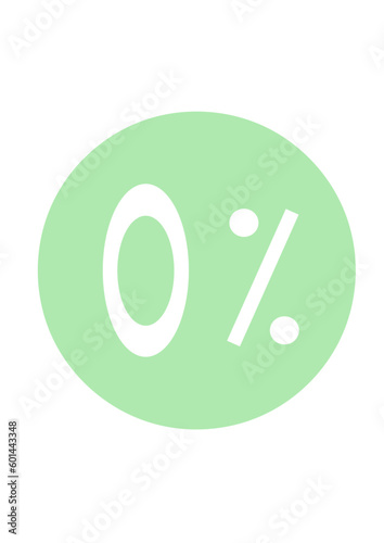 zero percent price vector icon illustration