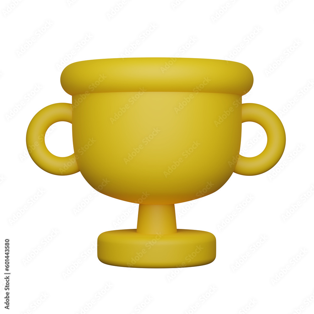 3d trophy cup icon. 3d trophy cup icon.