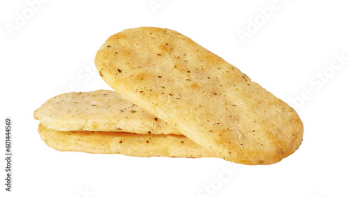 Japanese rice cracker isolated. Png transparency