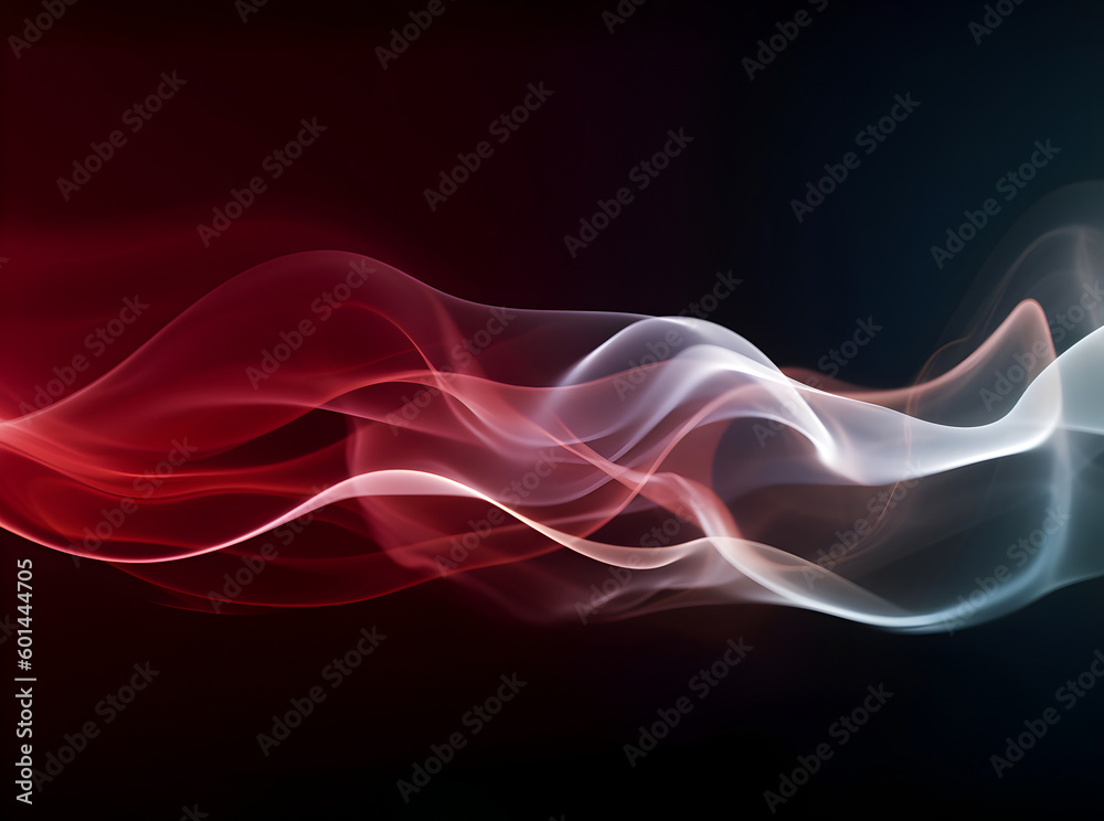 Texture of red and white smoke. Abstract red and white smoke on a black background. Steam texture. Generative AI Texture of red and white smoke. Abstract red and white smoke on a black background. Steam texture. Generative AI
