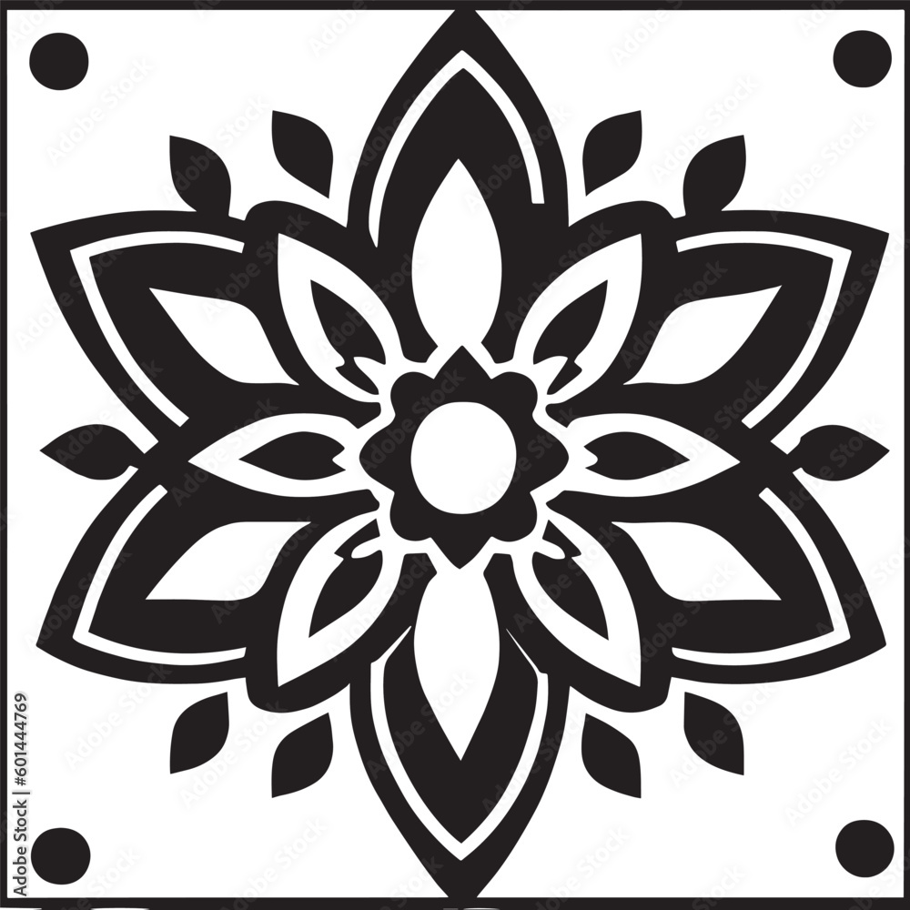Flower clipart vector design black and white Flower clipart vector design black and white