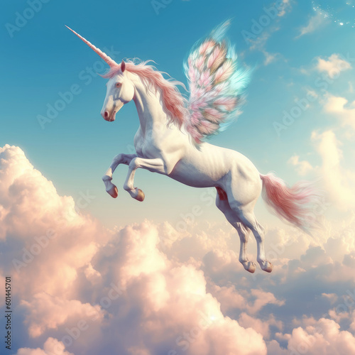 unicorn  horse in the sky