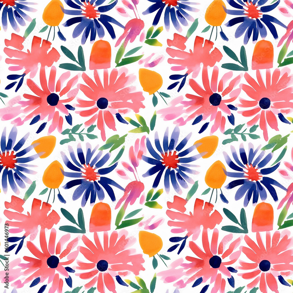 Obraz premium Seamless flower graphics