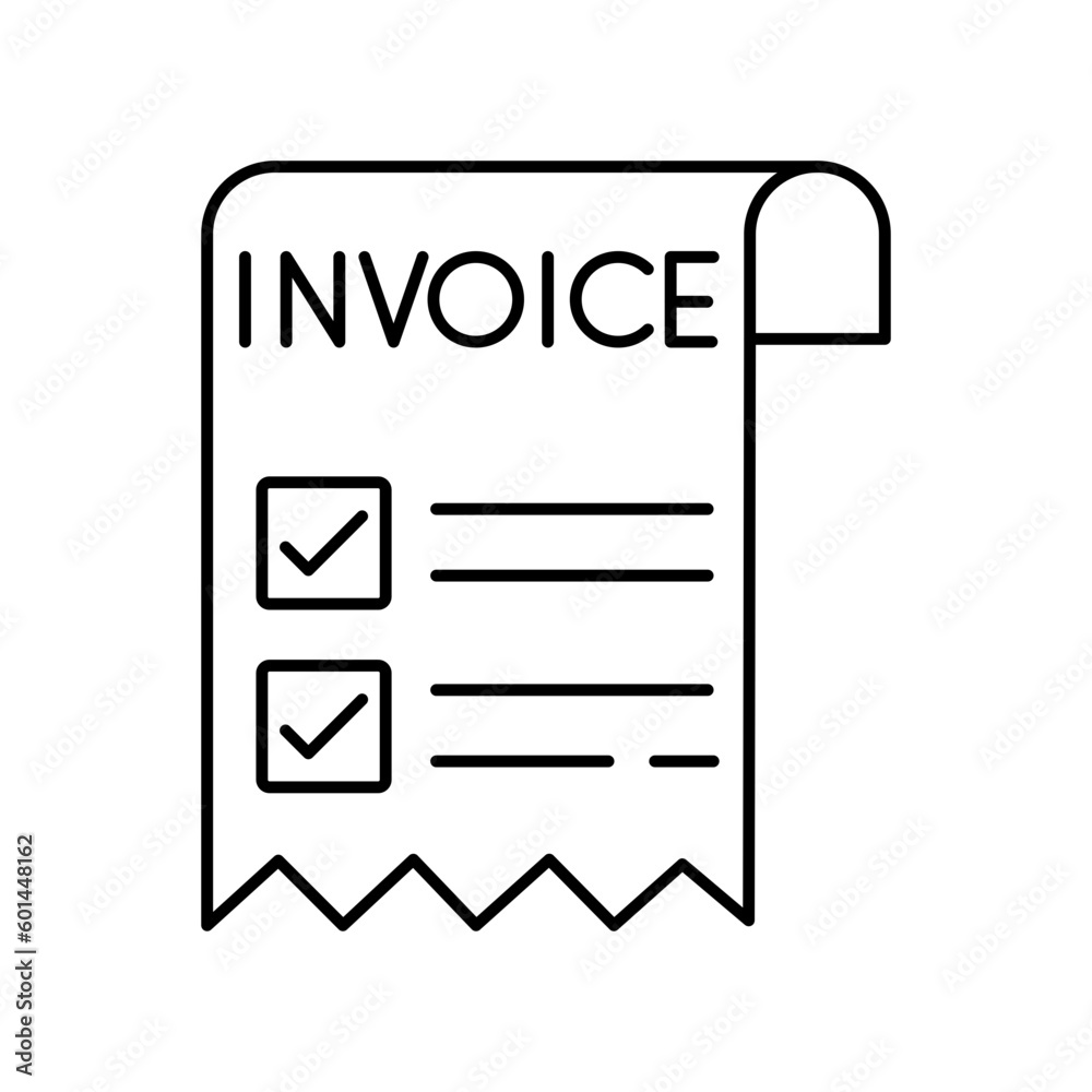 Shopping invoice Vector Icon

