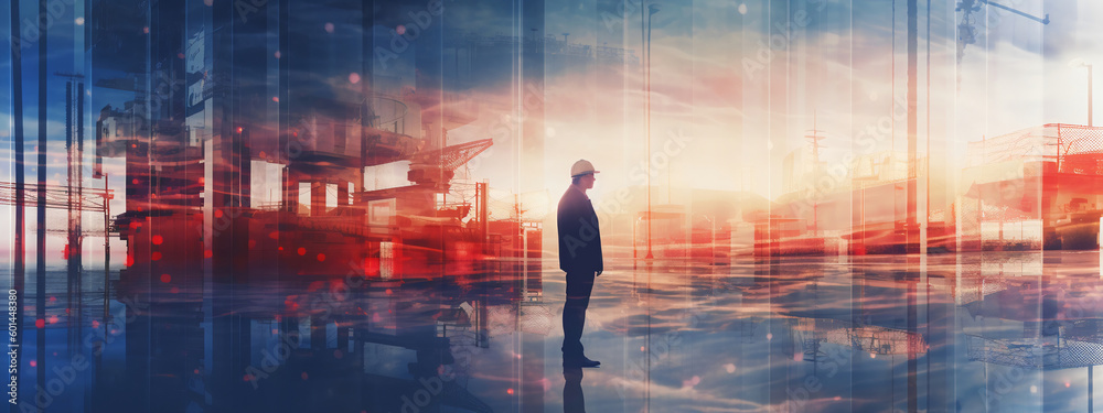 Fototapeta premium Engineer admiring progress