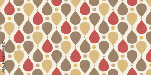 Retro water drops background. Seamless pattern. Vector. レトロな水滴パターン