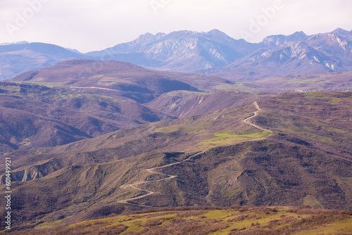 Winding road in the mountains. Azerbaijan.