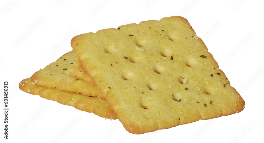 Rectangular butter biscuits isolated. Png transparency