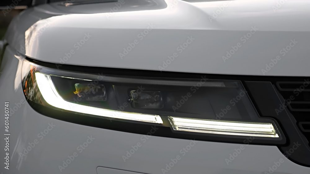 Front light of a new white suv car led light