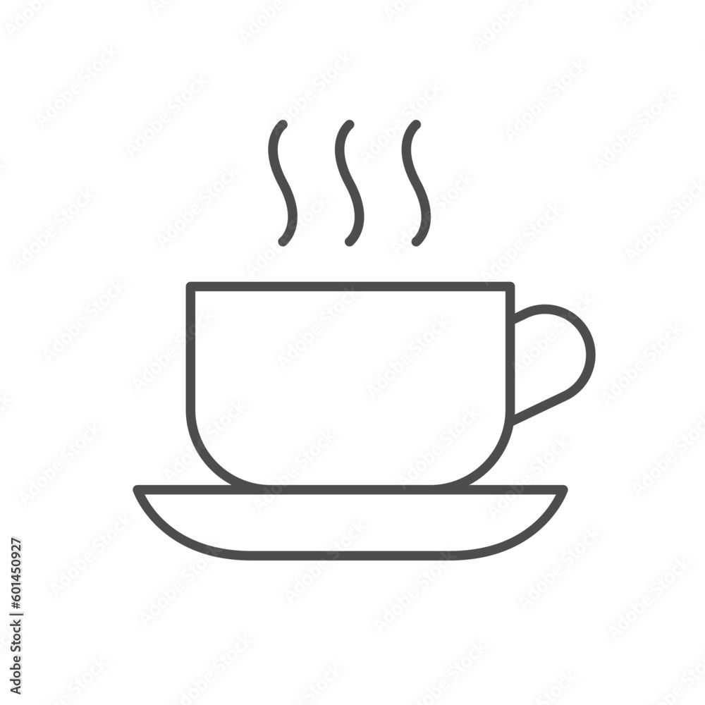 Coffee cup line outline icon Coffee cup line outline icon