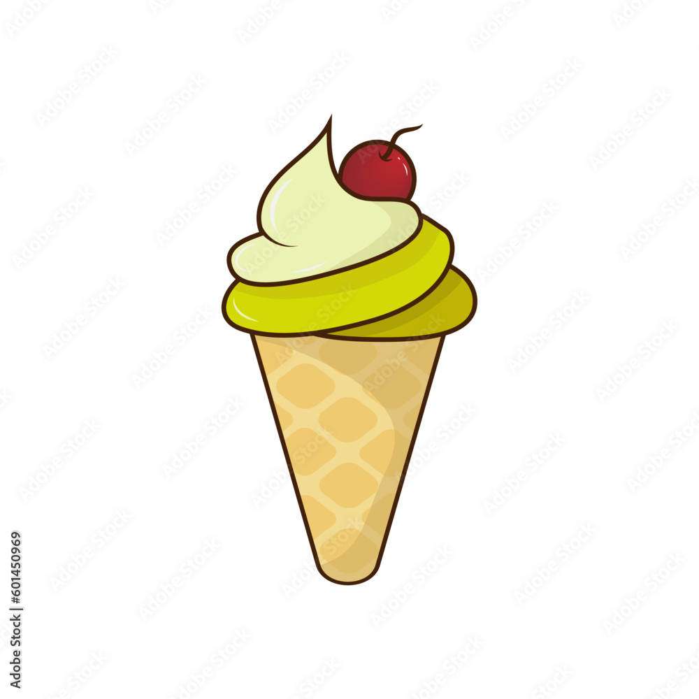 Doodle Ice Cream in Retro style. Vector isolated illustrstion ice cream whit heart for sticker and t shirt design in 1970 colors. Doodle Ice Cream in Retro style. Vector isolated illustrstion ice cream whit heart for sticker and t shirt design in 1970 colors.