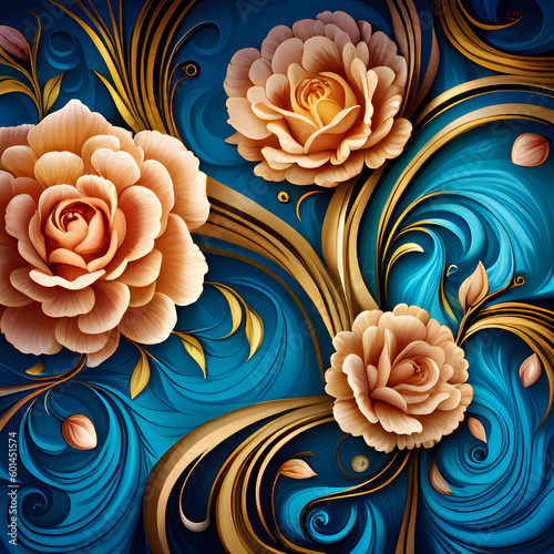 Barocker Blumenhintergrund