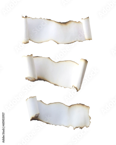 Burnt white paper for design