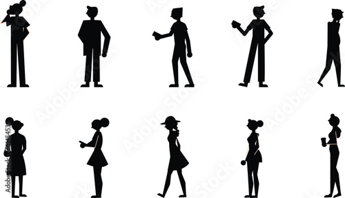 silhouettes of people by exercise 