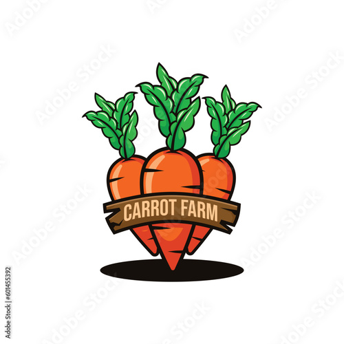 cute carrot farm illustration
