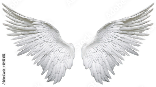 Angel wings isolated on white background , transparent png by ai generative © YuDwi Studio