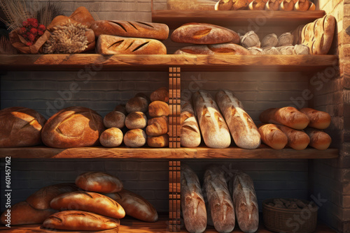variety of bread and bakery, generative ai
