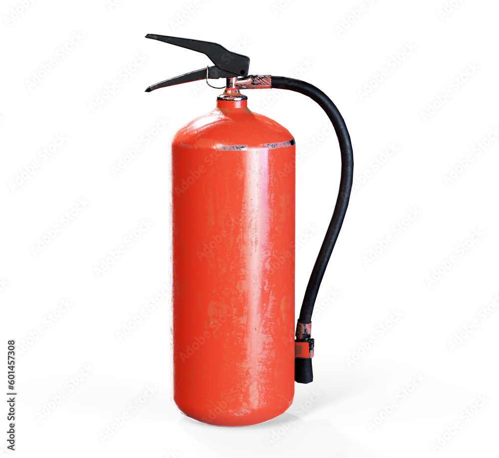 3d rendering fire extinguisher on white background 3d rendering fire extinguisher on white background