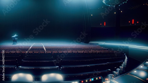 Concert hall in the night. Generative AI © Fernando