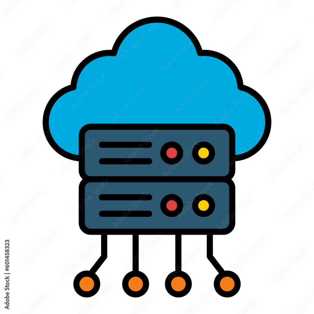 Cloud Server Icon Cloud Server Icon