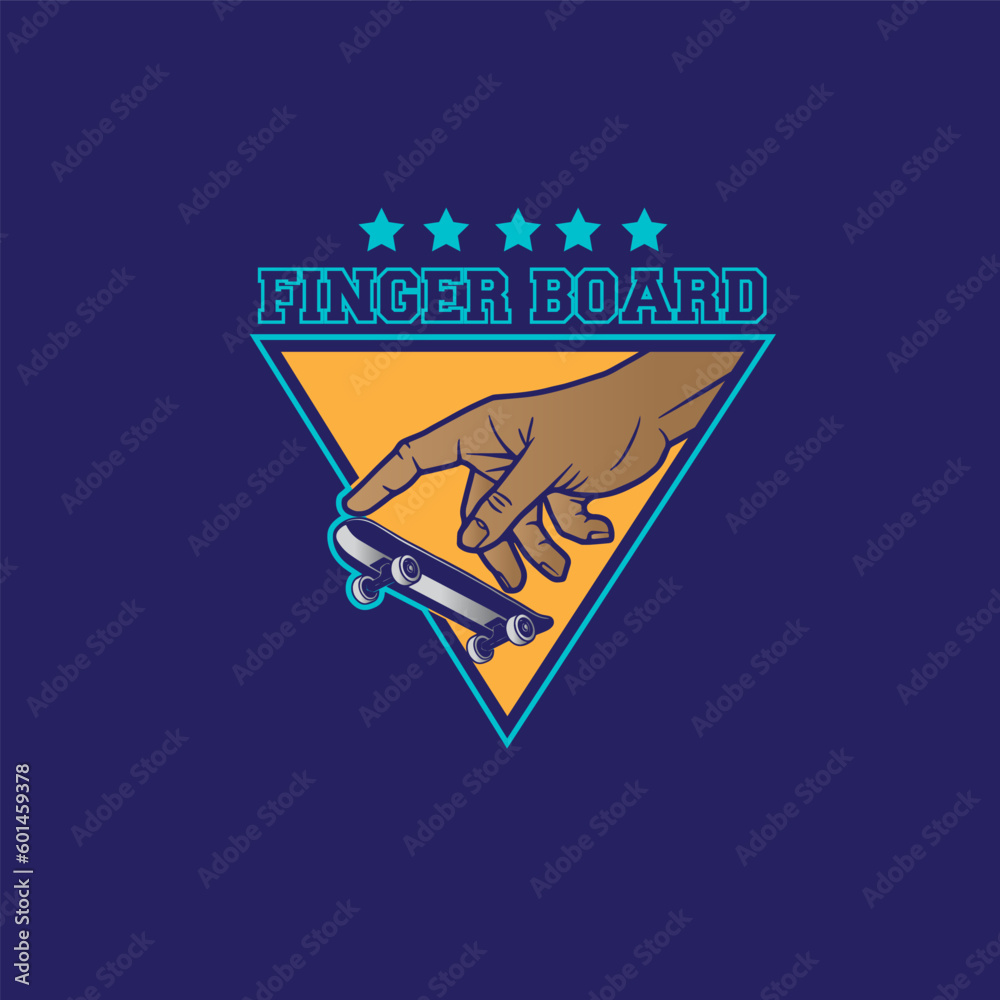 Fototapeta premium design logo fingerboards vector illustration