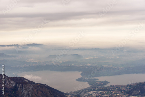 top view of the Como Lake from the pian dei Resinelli, Lecco, Italy © fruttuoso