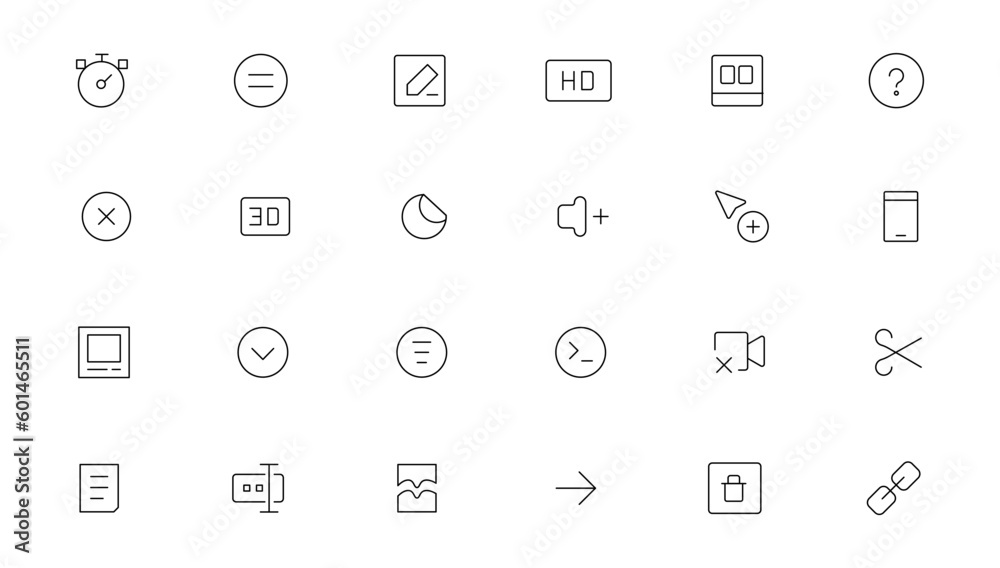 Pixel Perfect. Basic User Interface Essential Set. Line Outline Icons. For App, Web, Print. Editable Stroke. Pixel Stroke Wide with Round Cap and Round Corner Pixel Perfect. Basic User Interface Essential Set. Line Outline Icons. For App, Web, Print. Editable Stroke. Pixel Stroke Wide with Round Cap and Round Corner