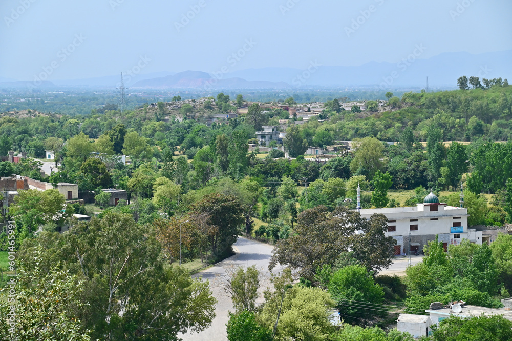 Cityscape of Taxila City in Rawalpindi District, Punjab Province, Pakistan